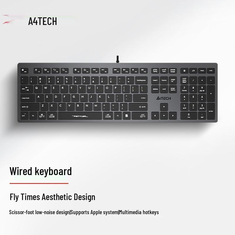 A4TECH FX50 Wired Silent Scissor-Switch Keyboard
A4TECH FX50 Wired Silent Scissor-Switch Keyboard
