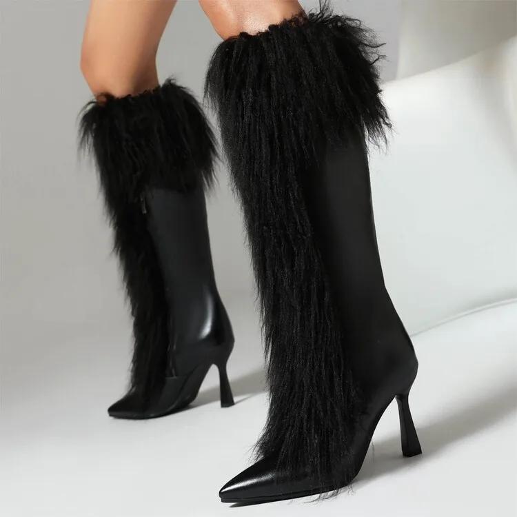 Autumn Winter New Tassel Pointed End High-heel Knee High Boots European American Women Fashion Black and Pink Sexy Long Boots 46 35
Autumn Winter New Tassel Pointed End High-heel Knee High Boots European American Women Fashion Black and Pink Sexy Long Boots 46 35