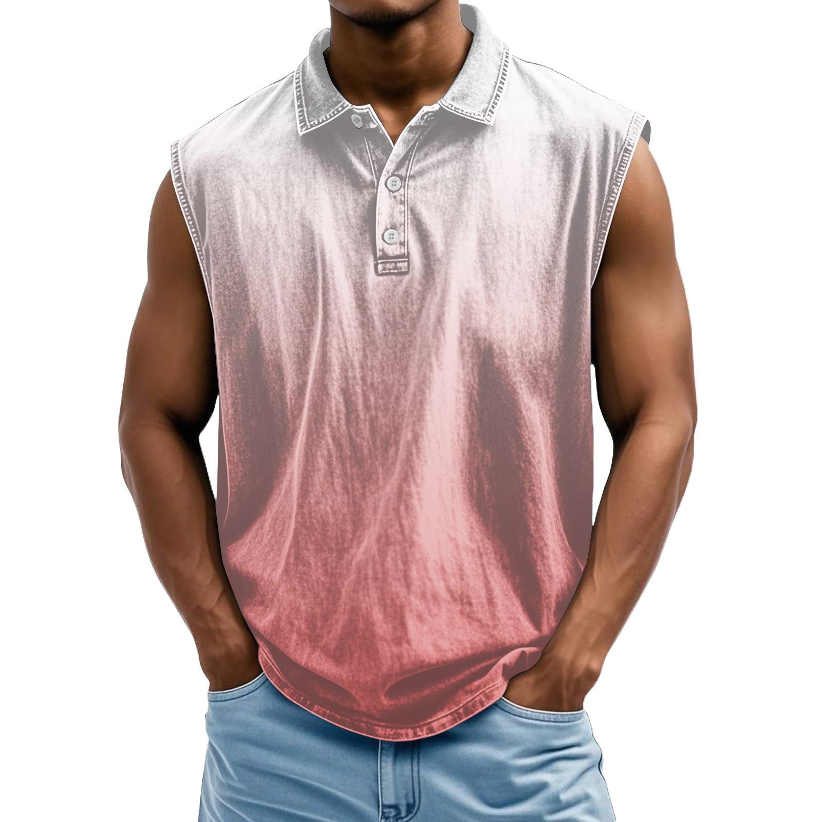 Мужская состаренная рубашка без рукавов с градиентным принтом L
Мужская состаренная рубашка без рукавов с градиентным принтом L