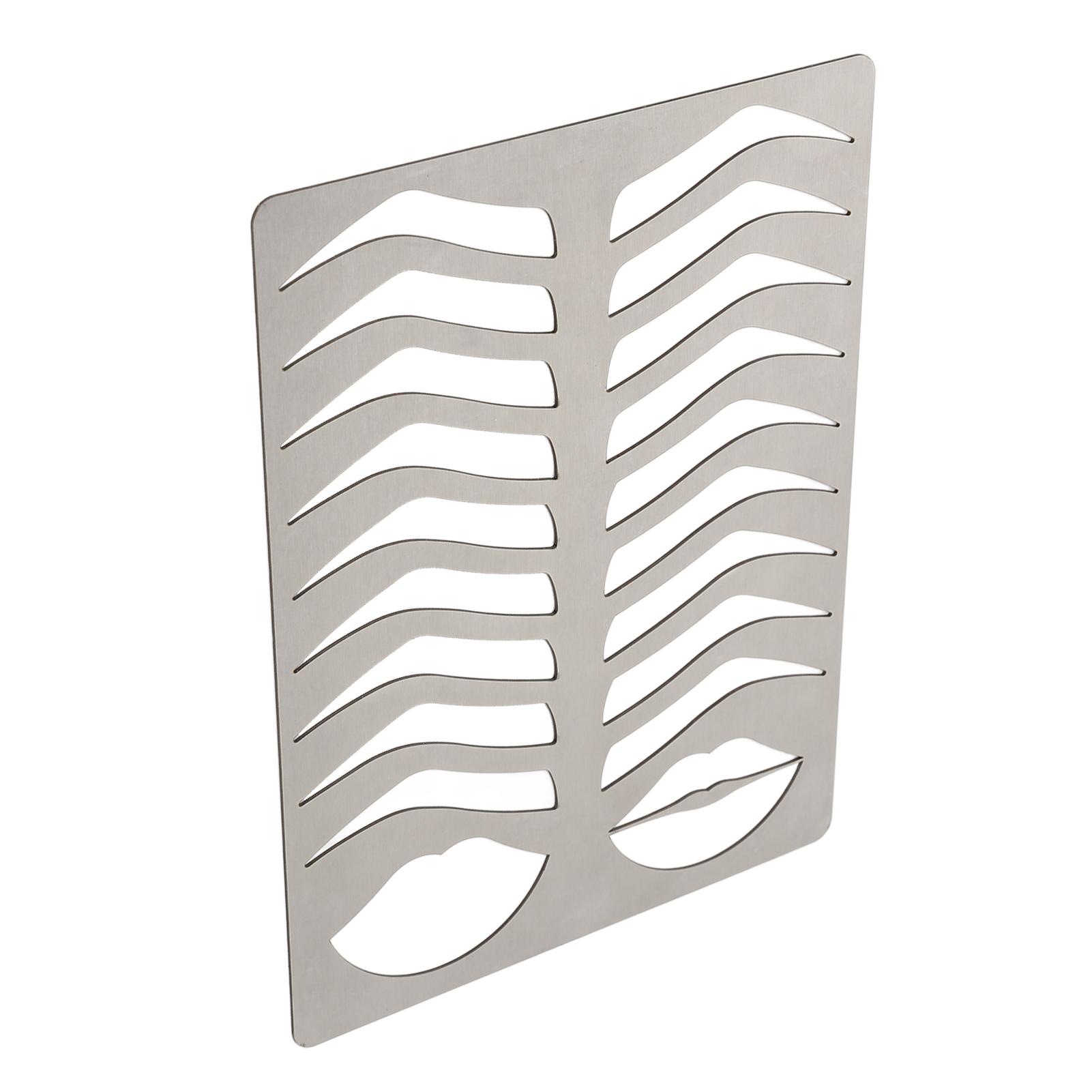 Eyebrow Lip Stencils Brushed Silver Thickened Stainless Steel Reusable Eyebrow Practice Template Makeup Shaper
Eyebrow Lip Stencils Brushed Silver Thickened Stainless Steel Reusable Eyebrow Practice Template Makeup Shaper