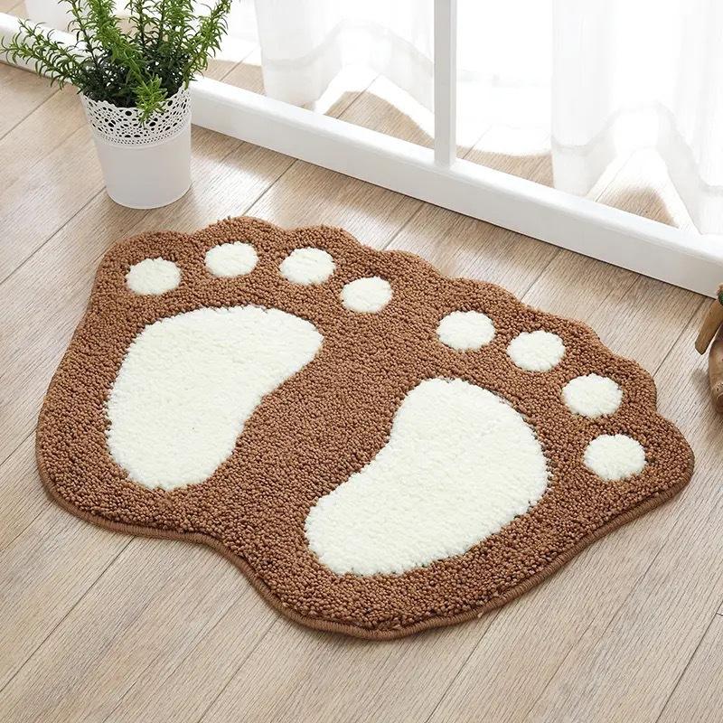 Cute Footprint Shaped Bath Mat Non-Slip Absorbent Fluffy Floor Mat Soft Bathroom Rug for Shower Toilet Entryway Machine Washable 40x60cm кофейный
Cute Footprint Shaped Bath Mat Non-Slip Absorbent Fluffy Floor Mat Soft Bathroom Rug for Shower Toilet Entryway Machine Washable 40x60cm кофейный