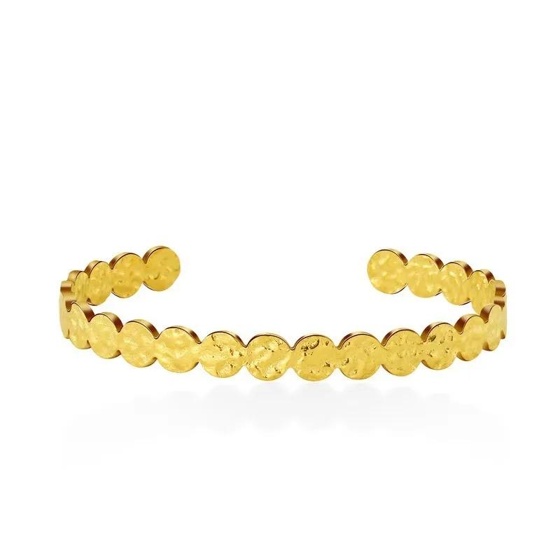 Vintage Irregular Bracelet For Women Stainless Steel Gold Color Open Cuff Bangles Exquisite Luxury Jewelry Gift pulseras 58-60mm
Vintage Irregular Bracelet For Women Stainless Steel Gold Color Open Cuff Bangles Exquisite Luxury Jewelry Gift pulseras 58-60mm