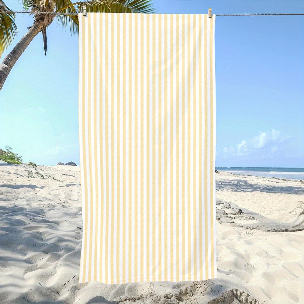 1 Yellow White Stripe Beach Towel Single Sided 2D Print Soft Absorbent Quick Dry Beach Towel Pool Beach Vacation Fresh Vibe Gift W30*H60(CM)
1 Yellow White Stripe Beach Towel Single Sided 2D Print Soft Absorbent Quick Dry Beach Towel Pool Beach Vacation Fresh Vibe Gift W30*H60(CM)