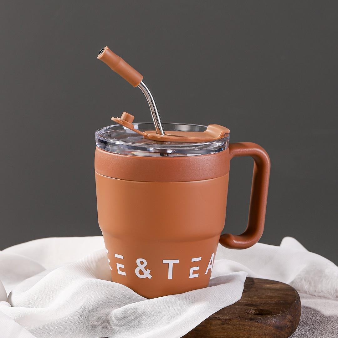 Чашка для кофе Wake Up с ручкой и трубочкой, кофейная чашка из нержавеющей стали, термос, мужские и женские кружки для воды, офисные кружки 480ml
Чашка для кофе Wake Up с ручкой и трубочкой, кофейная чашка из нержавеющей стали, термос, мужские и женские кружки для воды, офисные кружки 480ml