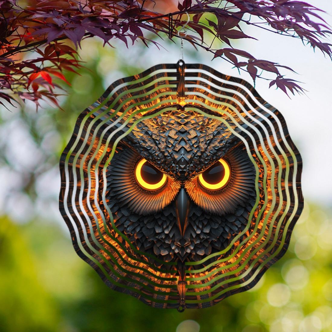 Bohemian Metal Wind Chime with Vibrant Owl Design - Dual-Sided, 360° Rotating Hook for Easy Hanging, Ideal for Balconyes 01A
Bohemian Metal Wind Chime with Vibrant Owl Design - Dual-Sided, 360° Rotating Hook for Easy Hanging, Ideal for Balconyes 01A