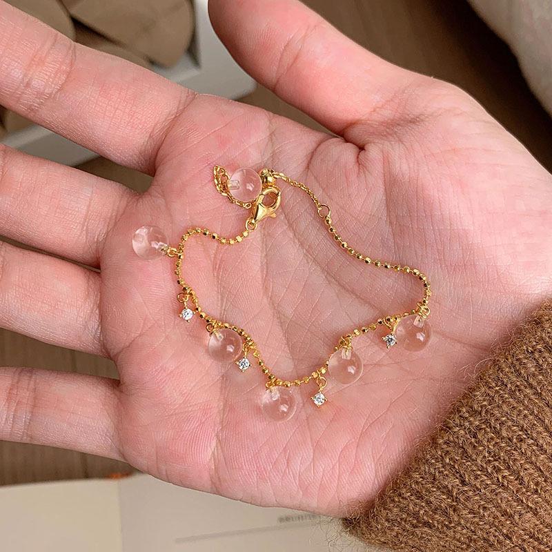 Luxury round beads transparent white crystal sparkling diamonds bracelet pull-out starry exquisite bracelets for women jewelry 17-20cm золотой
Luxury round beads transparent white crystal sparkling diamonds bracelet pull-out starry exquisite bracelets for women jewelry 17-20cm золотой