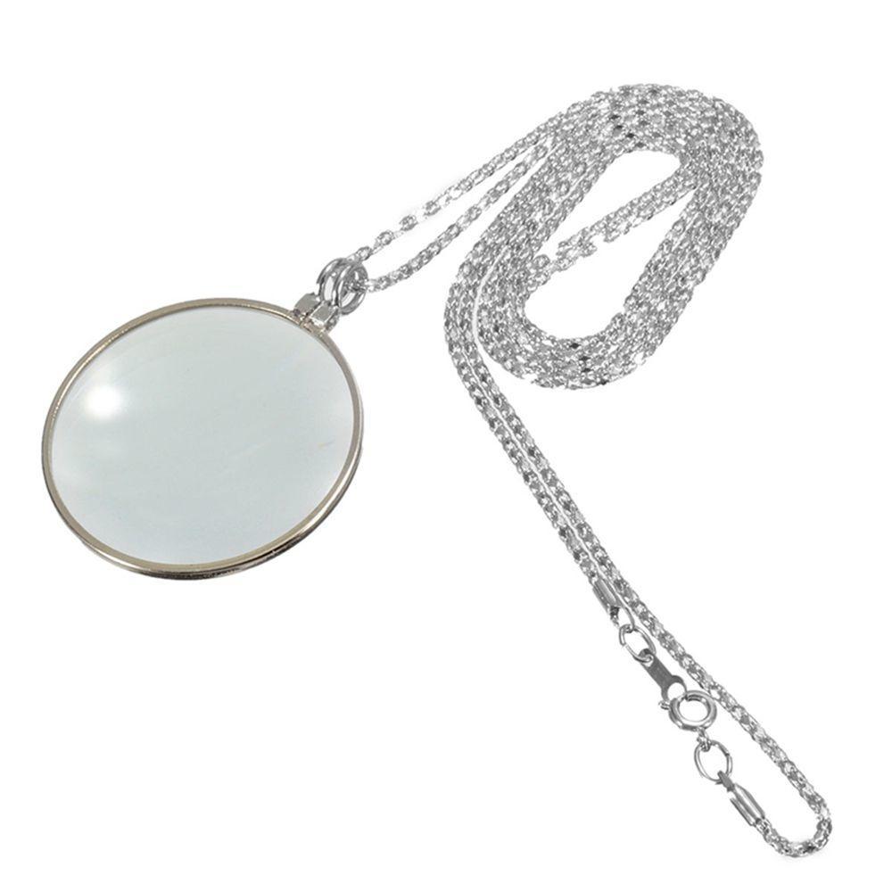 Magnifying Glass Pendant Necklace for Women Gold Silver Plated Chain Reading Magnifier Necklace for Elderly and Daily Use срібний
Magnifying Glass Pendant Necklace for Women Gold Silver Plated Chain Reading Magnifier Necklace for Elderly and Daily Use срібний