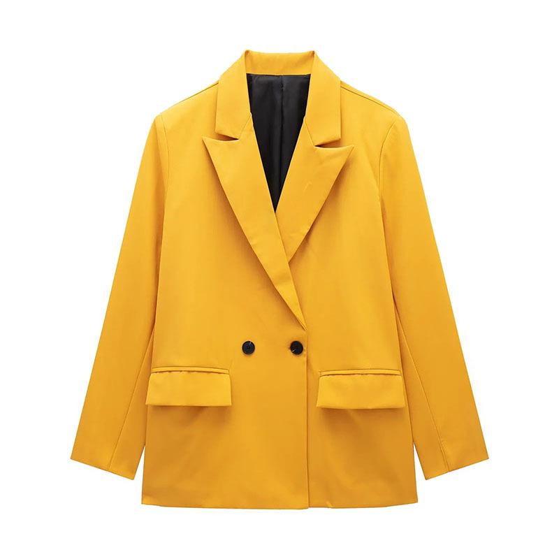 Женская мода с карманами, однотонный двубортный пиджак, винтажный пиджак с длинными рукавами и вырезом, женские офисные женские наряды, большие размеры XXS жёлтый
Женская мода с карманами, однотонный двубортный пиджак, винтажный пиджак с длинными рукавами и вырезом, женские офисные женские наряды, большие размеры XXS жёлтый