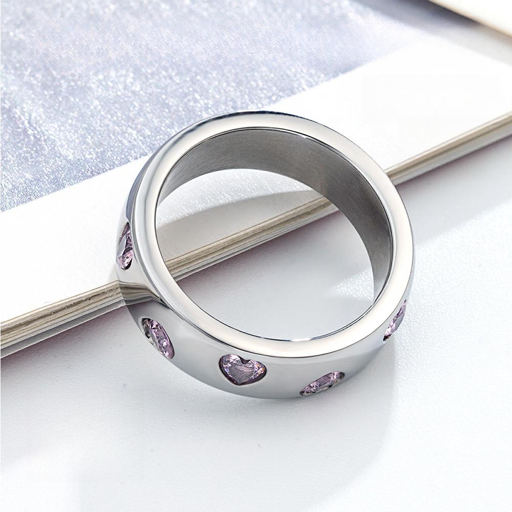 Love Zircon Powder Zircon Diamond Ring Women s Niche High-end Light Luxury Ring Titanium Steel Does Not Fade 9
Love Zircon Powder Zircon Diamond Ring Women s Niche High-end Light Luxury Ring Titanium Steel Does Not Fade 9
