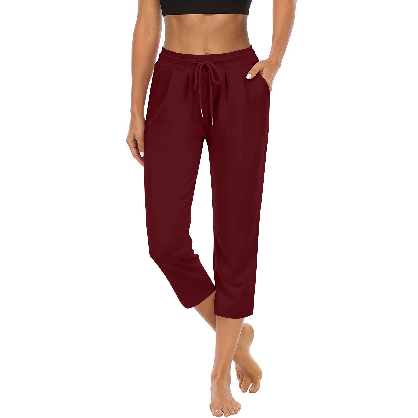 Yoga Pants Women High Waist Straight Leg Joggers Lightweight Hiking Casual Athletic Workout Trousers With Pockets XL винний
Yoga Pants Women High Waist Straight Leg Joggers Lightweight Hiking Casual Athletic Workout Trousers With Pockets XL винний
