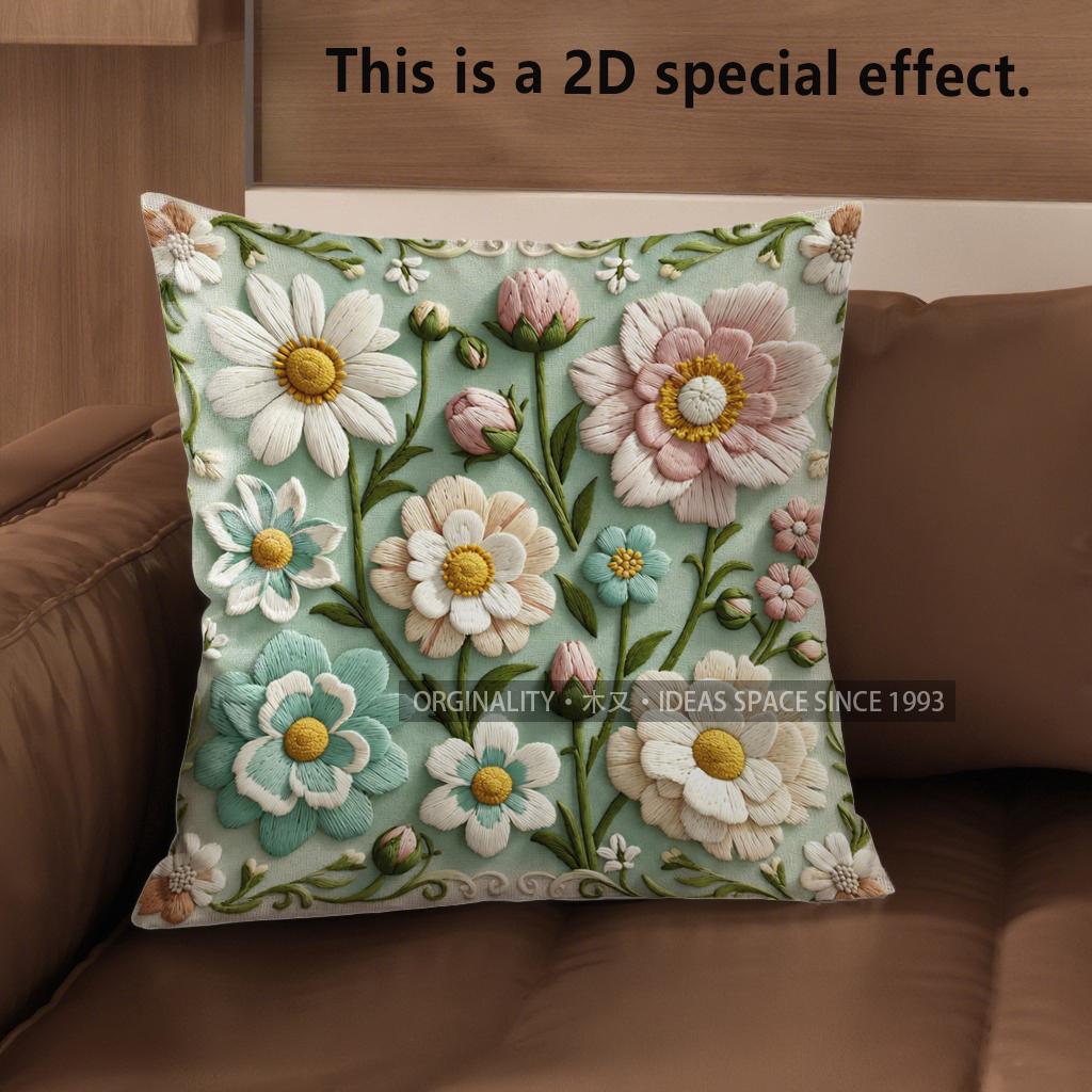 2D Vintage Embroidered Floral Throw Pillow Covers Pattern Cushion Cover Suitable For Sofa Bedroom Car Pillow Cover 40x40cm
2D Vintage Embroidered Floral Throw Pillow Covers Pattern Cushion Cover Suitable For Sofa Bedroom Car Pillow Cover 40x40cm