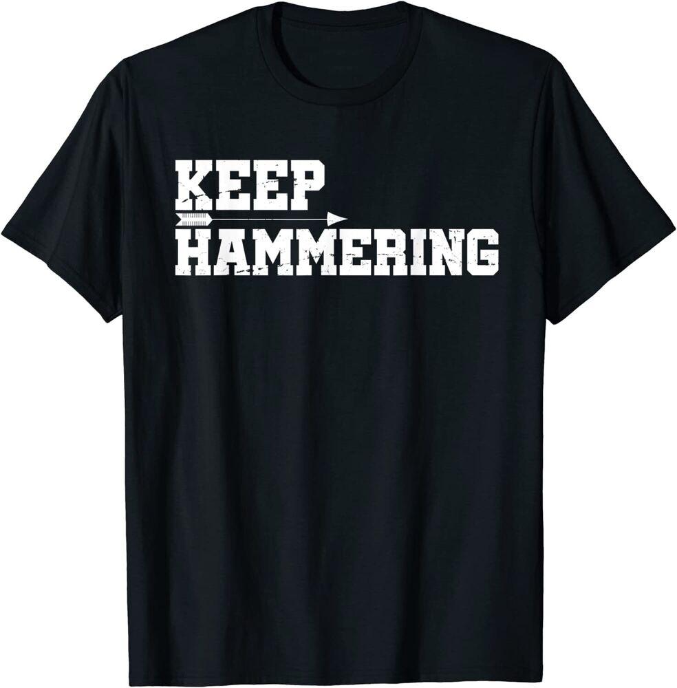 Футболка унисекс с мотивационной стрельбой из лука и охотой из лука Keep Hammering Archery S
Футболка унисекс с мотивационной стрельбой из лука и охотой из лука Keep Hammering Archery S