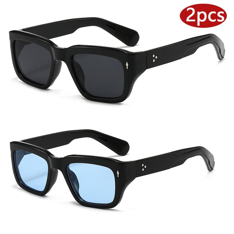 Cycling 2pcs New Square Rivet Colorful Sunglasses Fashion Women Outdoor Casual Sun Glasses Personalized Small Frame Eyewear
Cycling 2pcs New Square Rivet Colorful Sunglasses Fashion Women Outdoor Casual Sun Glasses Personalized Small Frame Eyewear
