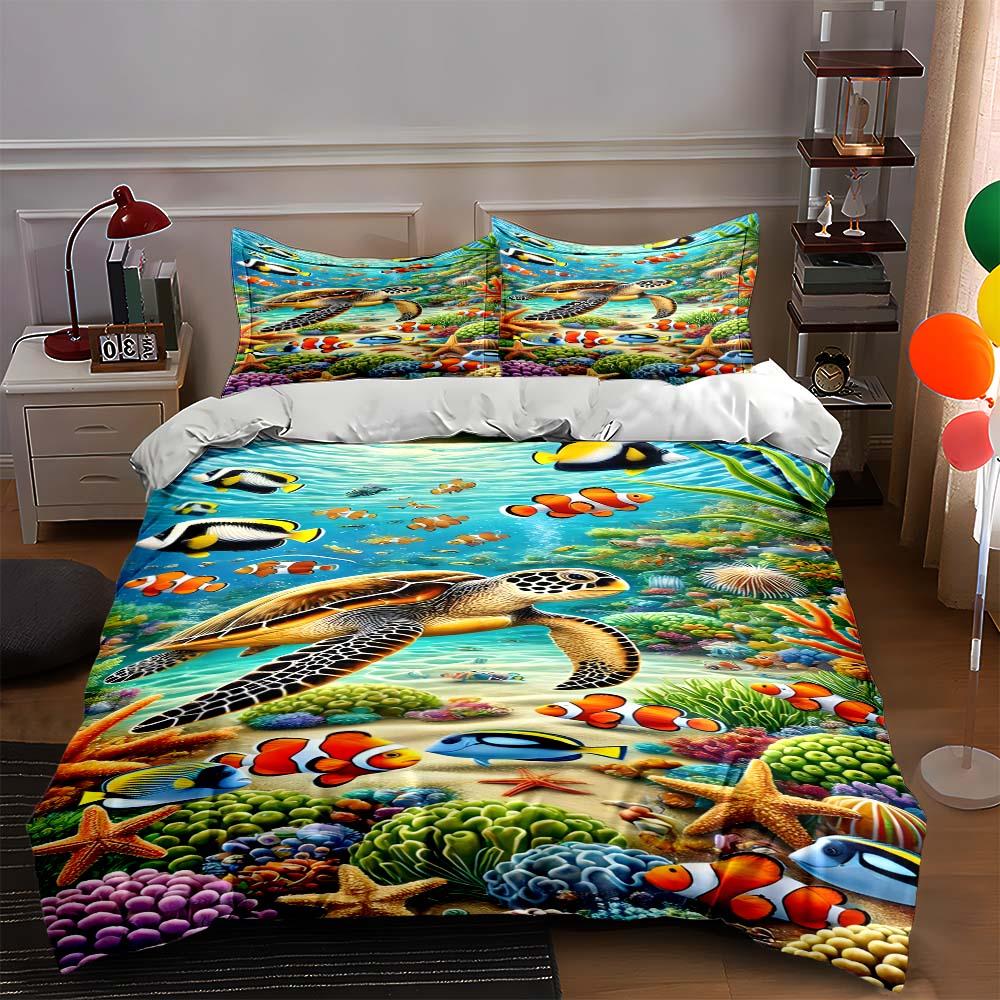 Colorful underwater scene. Bedding Duvet cover sets Duvet covers Pillowcases gifts (1 * Duvet Cover 2 * Pillowcases, without duvet insert) 135x200cm
Colorful underwater scene. Bedding Duvet cover sets Duvet covers Pillowcases gifts (1 * Duvet Cover 2 * Pillowcases, without duvet insert) 135x200cm