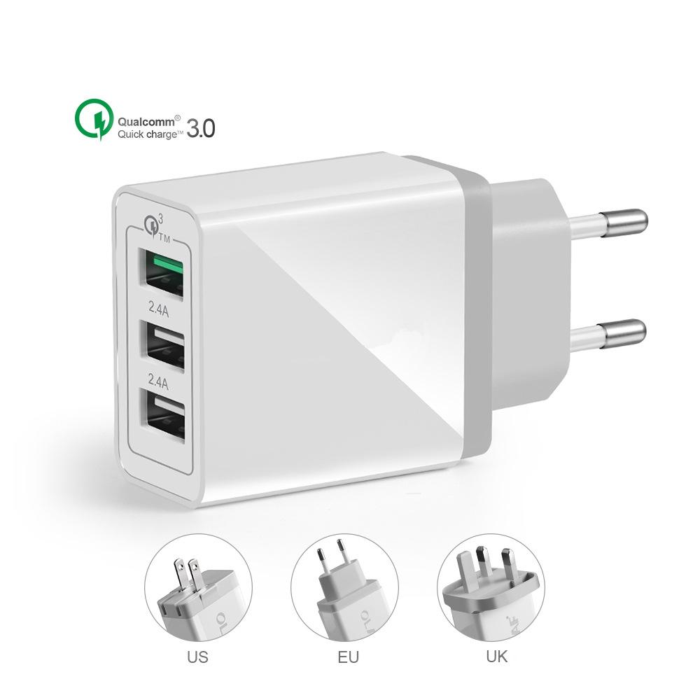 Qualcomm QC3.0 3-Port USB Fast Charger - UK/EU/US Compatible EU Standard
Qualcomm QC3.0 3-Port USB Fast Charger - UK/EU/US Compatible EU Standard