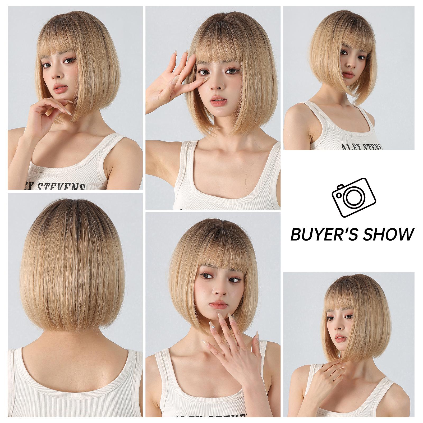 Короткие прямые синтетические парики Ombre Blonde Коричневый парик Боб с челкой для чернокожих женщин Афро Косплей Вечеринка Ежедневное тепло волос
Короткие прямые синтетические парики Ombre Blonde Коричневый парик Боб с челкой для чернокожих женщин Афро Косплей Вечеринка Ежедневное тепло волос