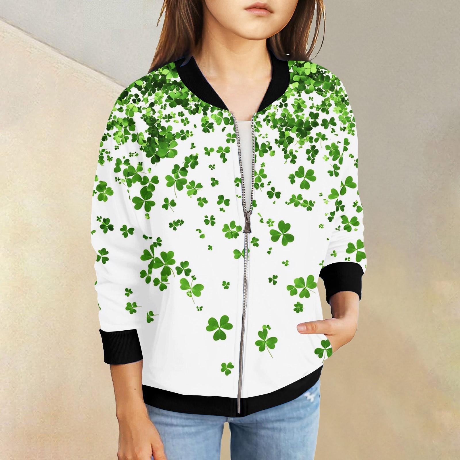 Девочки куртки на молнии детские осенние толстовки с длинным рукавом верхняя одежда с карманами St. День Святого Патрика 5-15 лет 160 белый
Девочки куртки на молнии детские осенние толстовки с длинным рукавом верхняя одежда с карманами St. День Святого Патрика 5-15 лет 160 белый