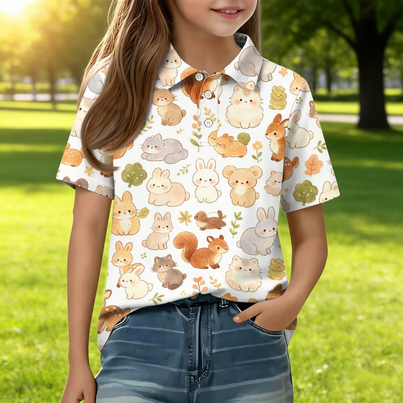 Kids Short Sleeve Polo Shirt Animal Print Casual Tee Soft Comfortable Lightweight Top for Boys and Girls Suitable for Daily Wear 110 бежевый
Kids Short Sleeve Polo Shirt Animal Print Casual Tee Soft Comfortable Lightweight Top for Boys and Girls Suitable for Daily Wear 110 бежевый