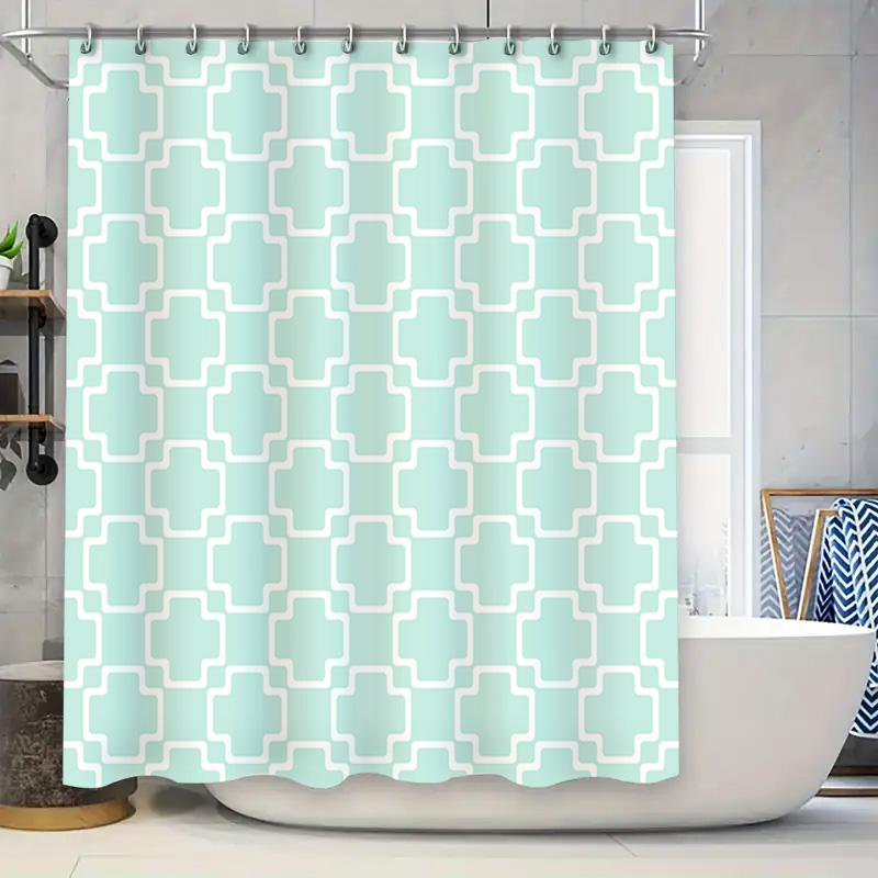 Modern Bath Shower Curtain Mint Green White Geometric Pattern Decorative Waterproof Fabric Fits 18 Rod Pocket Various Sizes Avai W60H190(CM)-1 Pcs
Modern Bath Shower Curtain Mint Green White Geometric Pattern Decorative Waterproof Fabric Fits 18 Rod Pocket Various Sizes Avai W60H190(CM)-1 Pcs