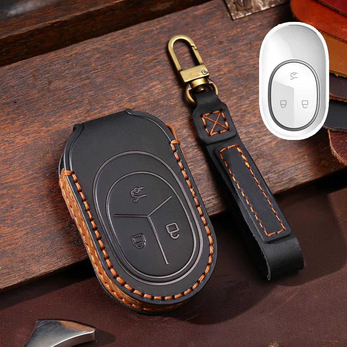Leather Car Key Cover Keychain Holder Case Protector for Nio ET7 ET5 2022 2023 2024 3button Keyless Go Remote Shell Accessories чорний
Leather Car Key Cover Keychain Holder Case Protector for Nio ET7 ET5 2022 2023 2024 3button Keyless Go Remote Shell Accessories чорний