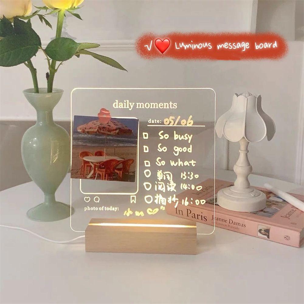 Photo Led Night Night Lamp Daily Moments Note Board Memo Board USB Acrylic Board Message Board blank
Photo Led Night Night Lamp Daily Moments Note Board Memo Board USB Acrylic Board Message Board blank