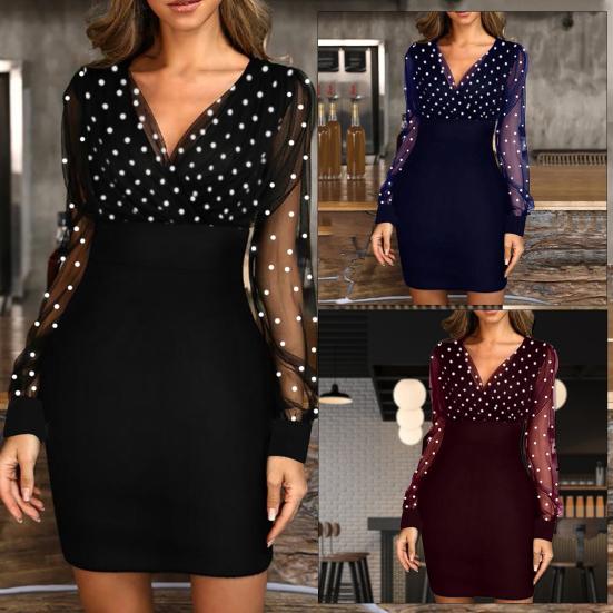 Lady Petticoats Plus Size Women Mesh Sleeve Dots Print Patchwork Waist Tight Bodycon Mini Dress
Lady Petticoats Plus Size Women Mesh Sleeve Dots Print Patchwork Waist Tight Bodycon Mini Dress