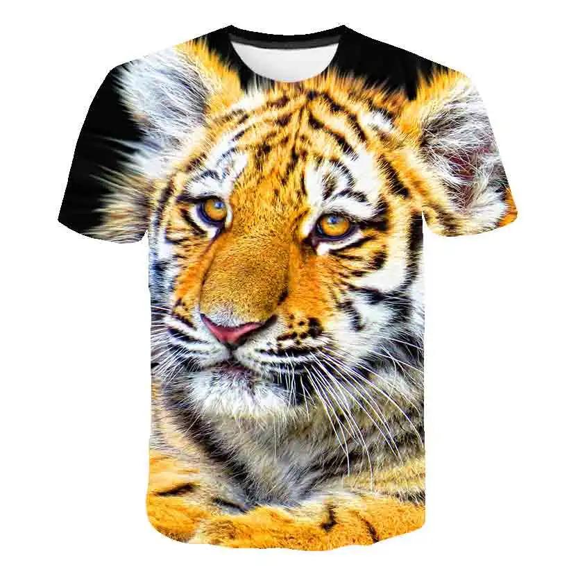 Summer Round Neck 3D Animals Tigers Lions Leopards Printed Top Fashionable Casual Short Sleeved Children s Boy T-shirts 110
Summer Round Neck 3D Animals Tigers Lions Leopards Printed Top Fashionable Casual Short Sleeved Children s Boy T-shirts 110