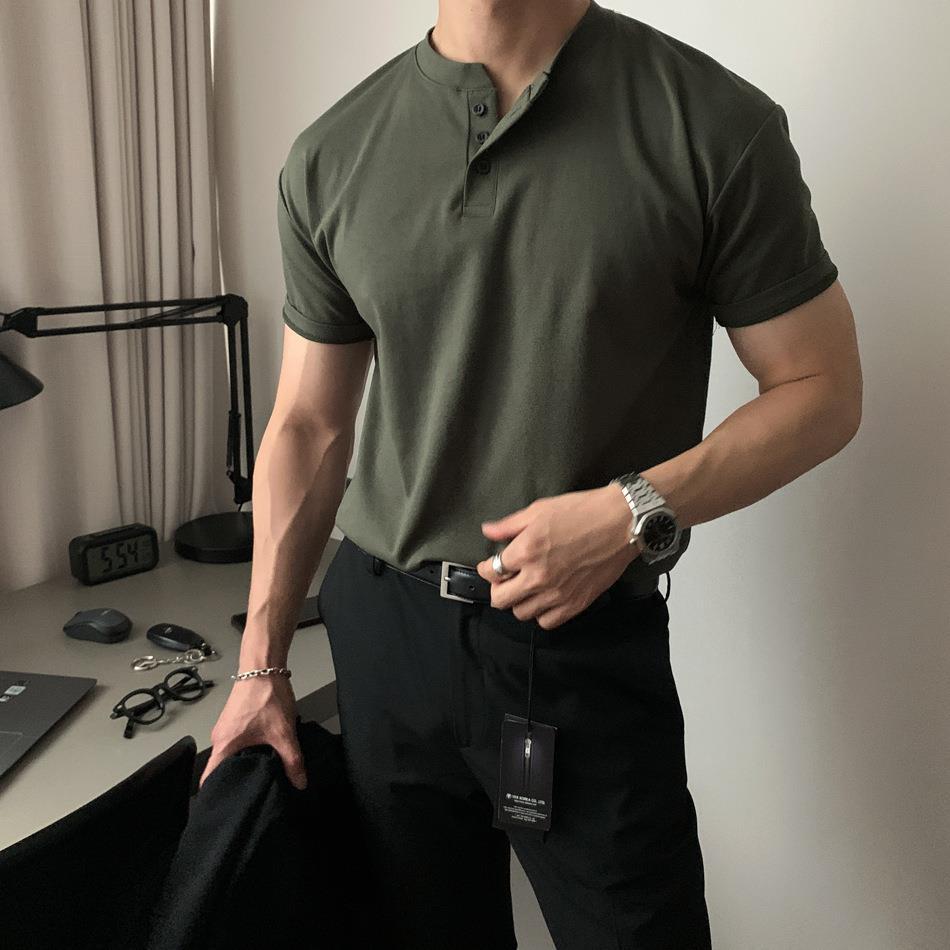 Summer Men‘s Short Sleeve Henley Neck T Shirts American Retro Casual Beach T-shirts Loose High-Quality Fitness Sports Shirt Tops S зелений
Summer Men‘s Short Sleeve Henley Neck T Shirts American Retro Casual Beach T-shirts Loose High-Quality Fitness Sports Shirt Tops S зелений