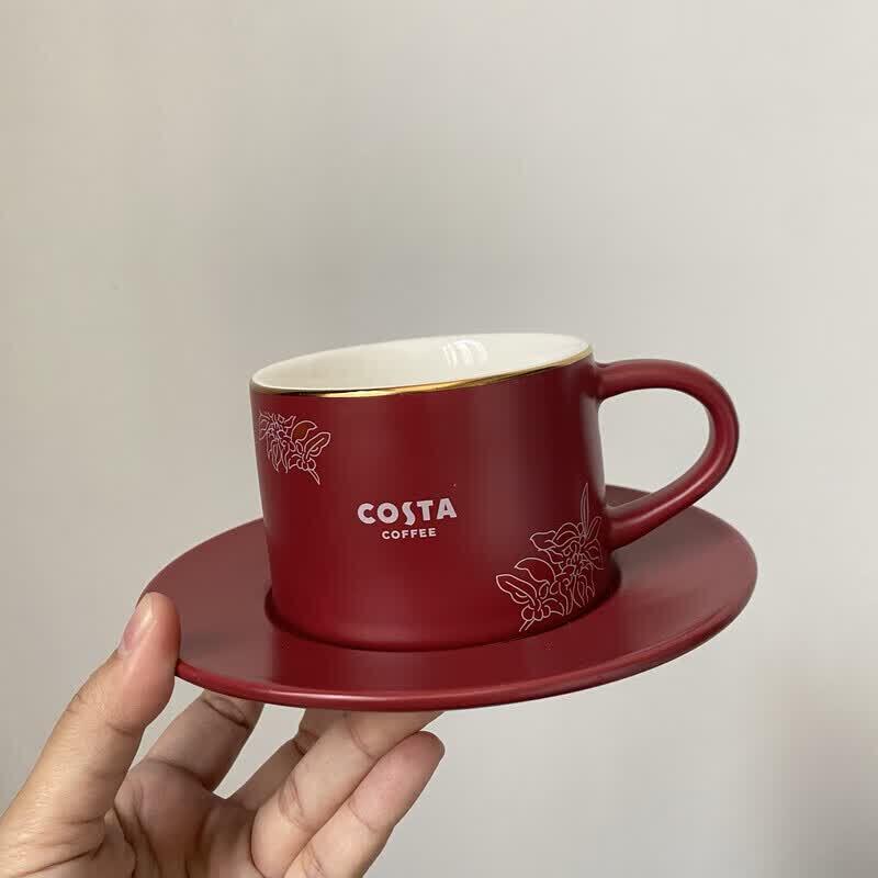 COSTA Matte Gold Trim Coffee Cup and Saucer Set 220ml
COSTA Matte Gold Trim Coffee Cup and Saucer Set 220ml