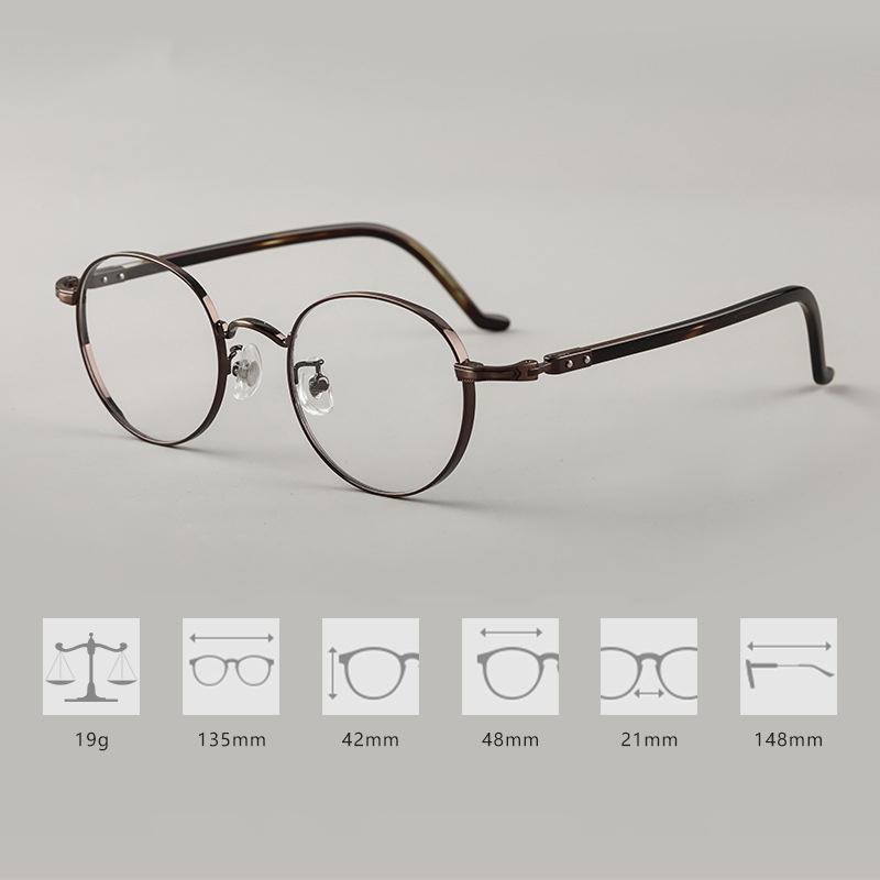 Japanese Style Pure Titanium Frame Acetate Temple Glasses Small Face Personalized Pile Head Design Eyeglass Widen Edges Eyewear No Lens бронзовый
Japanese Style Pure Titanium Frame Acetate Temple Glasses Small Face Personalized Pile Head Design Eyeglass Widen Edges Eyewear No Lens бронзовый