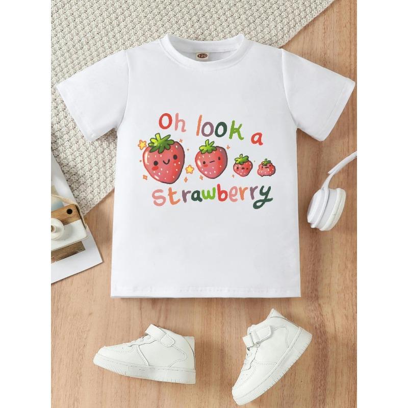 European sizes A Trendy And Relaxed Short-Sleeve T-Shirt with a Round Neck for Girls, Adorned with an Adorable Cartoon Strawberry Design 164cm білий
European sizes A Trendy And Relaxed Short-Sleeve T-Shirt with a Round Neck for Girls, Adorned with an Adorable Cartoon Strawberry Design 164cm білий