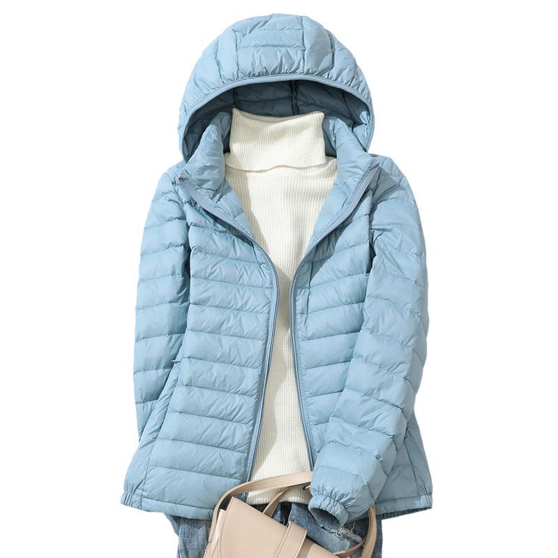Light Down Jacket White Duck Down Coat Casual Loose Winter Warm Outwear with Hood XXL світло-синій колір
Light Down Jacket White Duck Down Coat Casual Loose Winter Warm Outwear with Hood XXL світло-синій колір