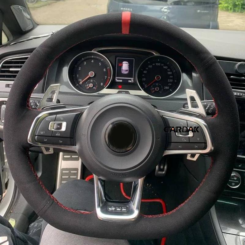 WCaRFun индивидуальный черный замшевый чехол на руль автомобиля для Volkswagen Golf 7 GTI Golf R MK7 VW Polo GTI Scirocco 2015
WCaRFun индивидуальный черный замшевый чехол на руль автомобиля для Volkswagen Golf 7 GTI Golf R MK7 VW Polo GTI Scirocco 2015