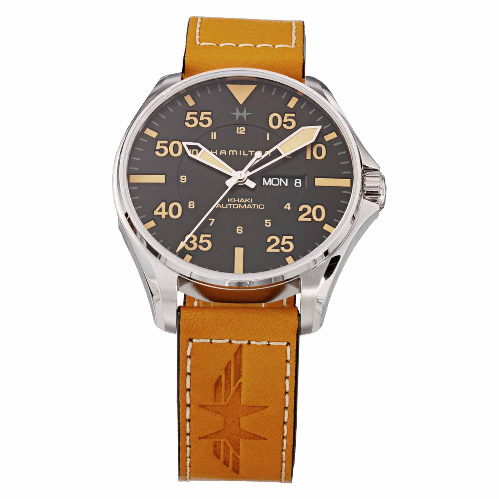 Годинник Khaki Aviation Pilot Day Date Auto Khaki Aviation Чорний циферблат з нержавіючої сталі з сапфіровим склом Автоматичний 46 мм годинник швейцарського бренду H64725531 Коричневий чорний
Годинник Khaki Aviation Pilot Day Date Auto Khaki Aviation Чорний циферблат з нержавіючої сталі з сапфіровим склом Автоматичний 46 мм годинник швейцарського бренду H64725531 Коричневий чорний