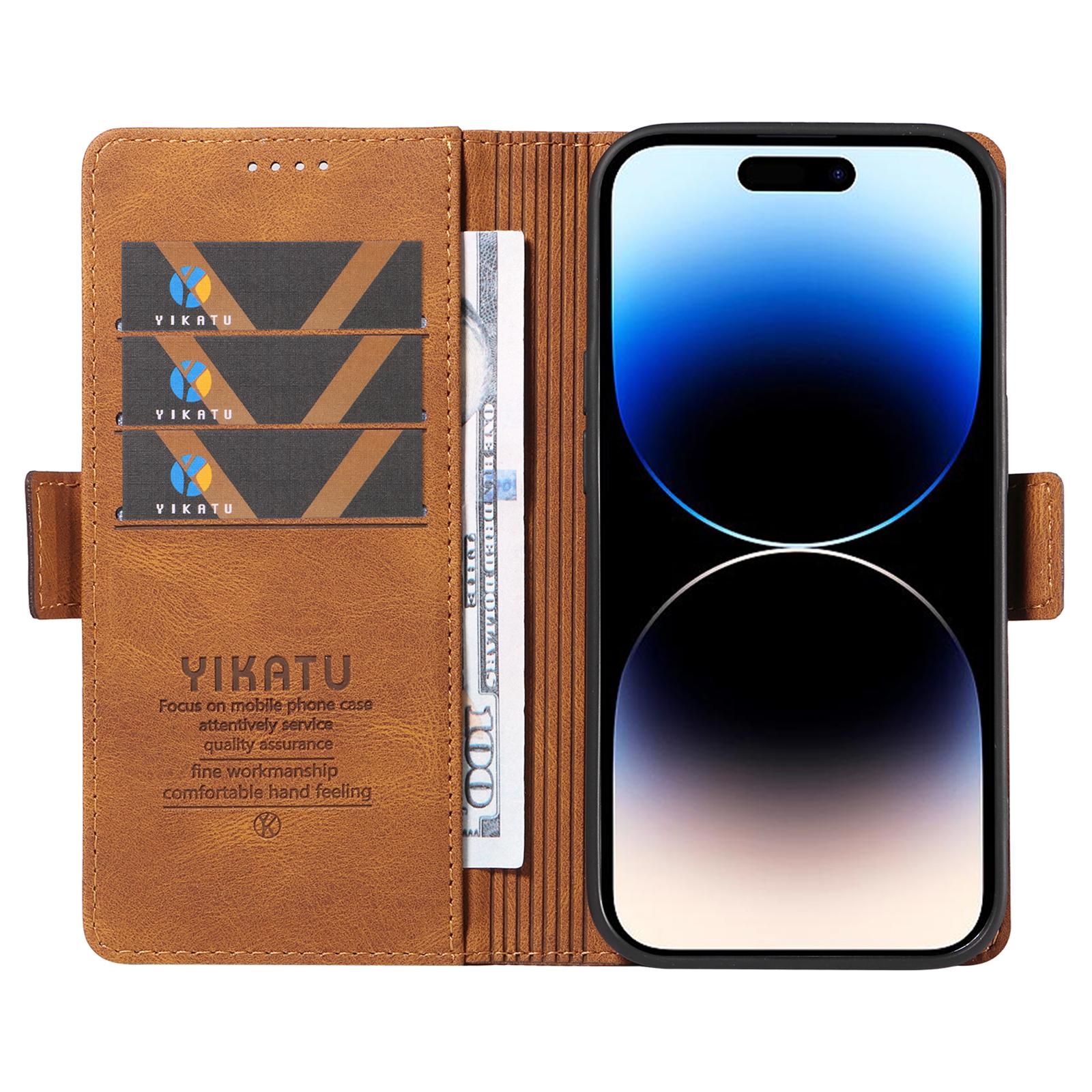 YIKATU YK-005 for iPhone 14 Pro Folio Flip Cover PU Leather Skin-touch Stand Wallet Phone Case Brown
YIKATU YK-005 for iPhone 14 Pro Folio Flip Cover PU Leather Skin-touch Stand Wallet Phone Case Brown