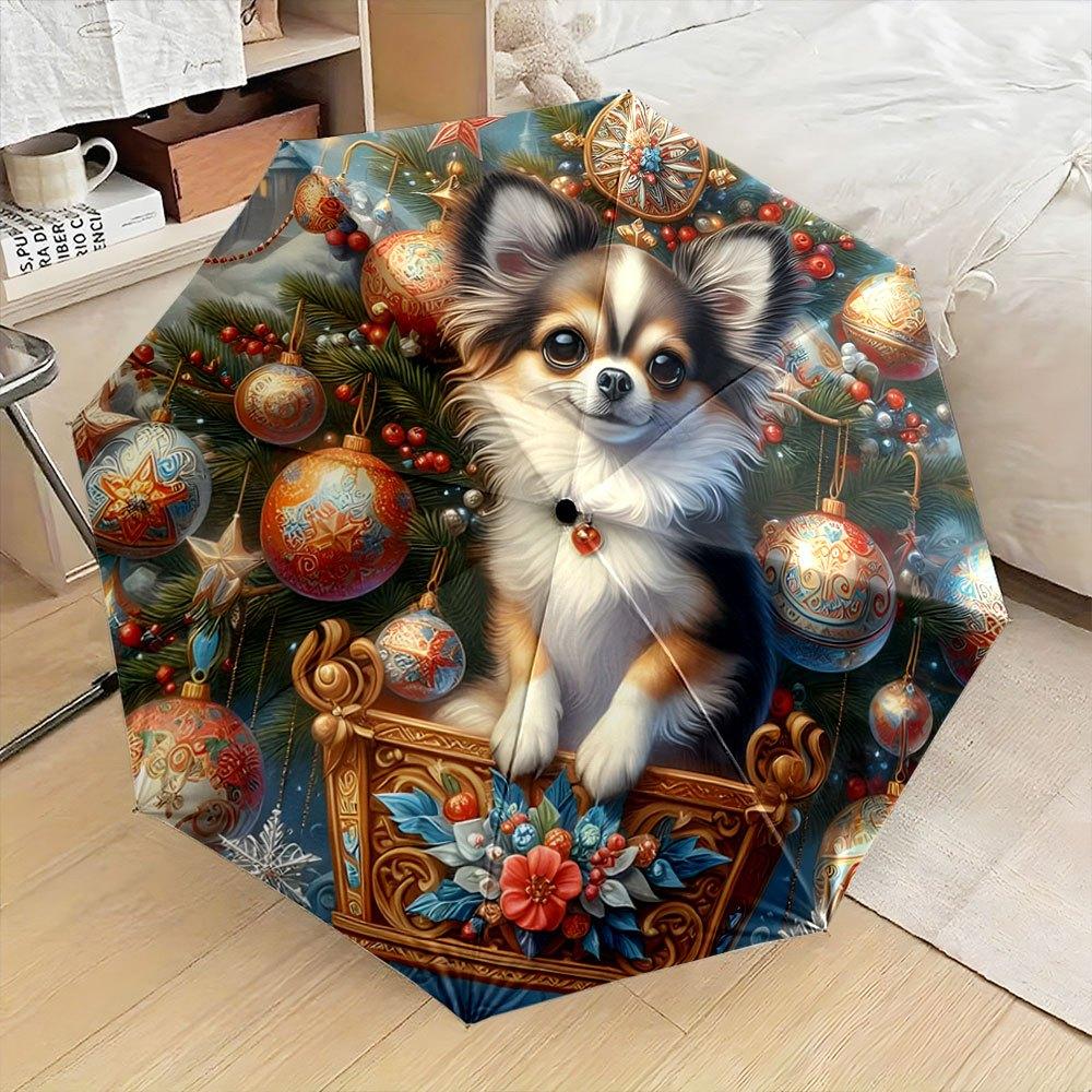 Folding umbrella Chihuahua surrounded by festive ornaments Creative portable folding umbrella for Christmas and other holiday (as the picture,Iron&8K)
Folding umbrella Chihuahua surrounded by festive ornaments Creative portable folding umbrella for Christmas and other holiday (as the picture,Iron&8K)