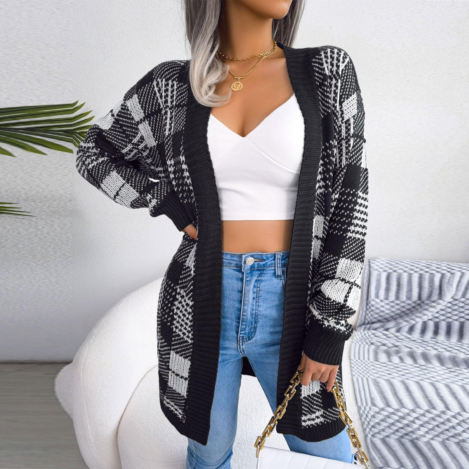 Женский длинный вязаный кардиган с открытой передней частью S чёрный
Женский длинный вязаный кардиган с открытой передней частью S чёрный