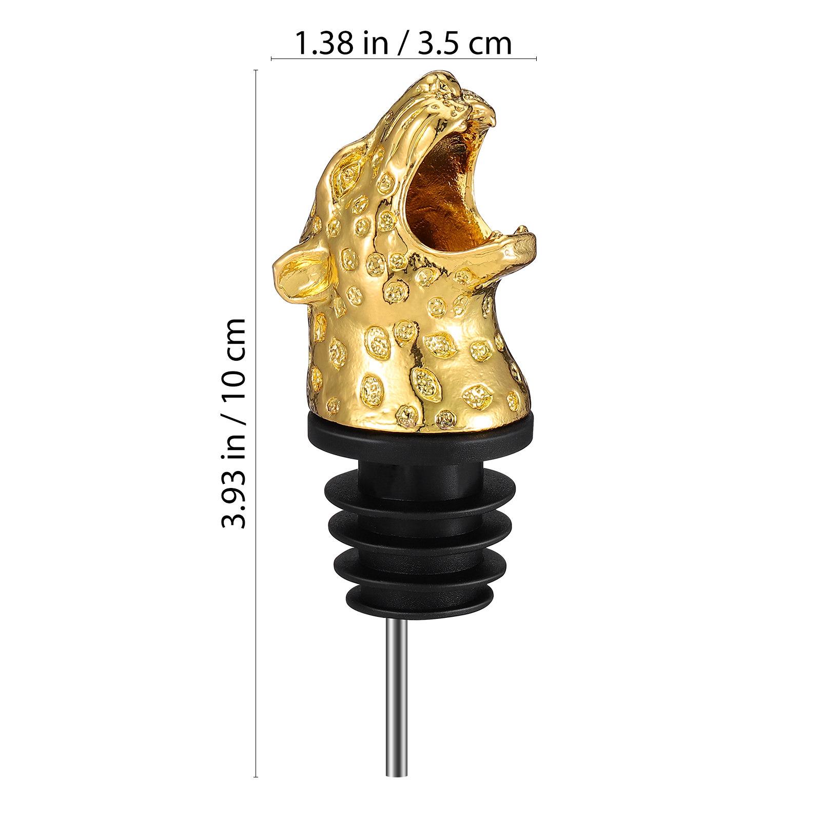 Alloy Leopard Head Wine Pourer Stopper Golden Design for Wine Bottle Aeration Pouring and Sealing Home Bar Party Use
Alloy Leopard Head Wine Pourer Stopper Golden Design for Wine Bottle Aeration Pouring and Sealing Home Bar Party Use