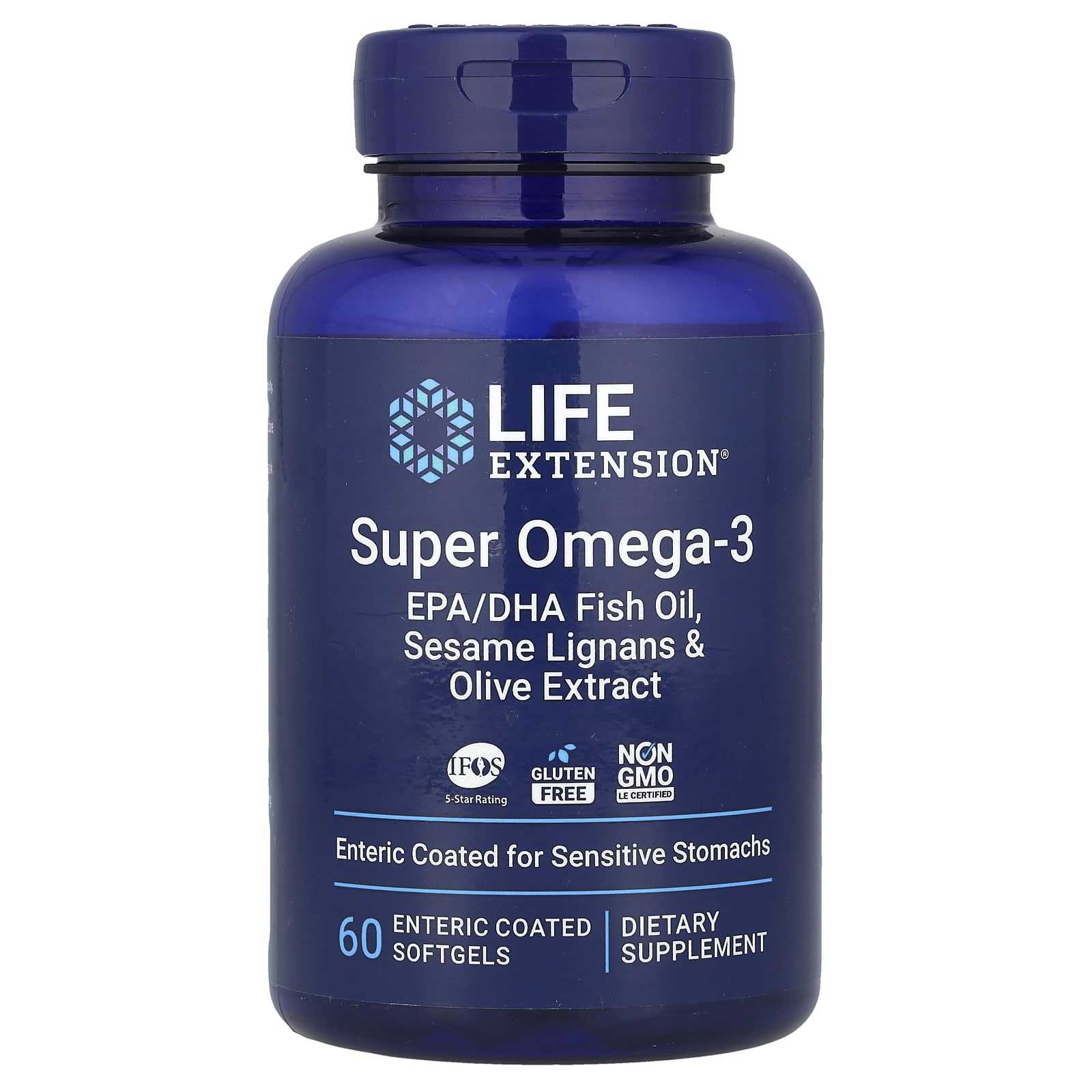 Super Omega-3 Epa/Dha Fish Oil, Sesame Lignans and Olive Extract, 60 Enteric-Coated Softgels
Super Omega-3 Epa/Dha Fish Oil, Sesame Lignans and Olive Extract, 60 Enteric-Coated Softgels