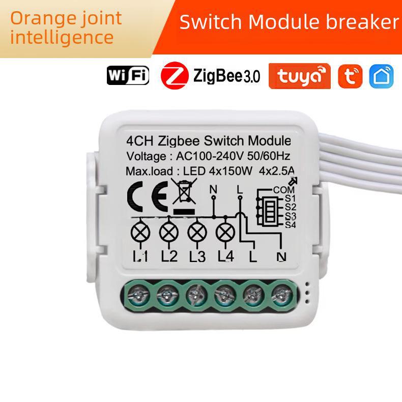 Tuya ZigBee3.0 WiFi интеллектуальный однопроводной коммутаторный модуль WiFi, zero live wire, 1-way
Tuya ZigBee3.0 WiFi интеллектуальный однопроводной коммутаторный модуль WiFi, zero live wire, 1-way