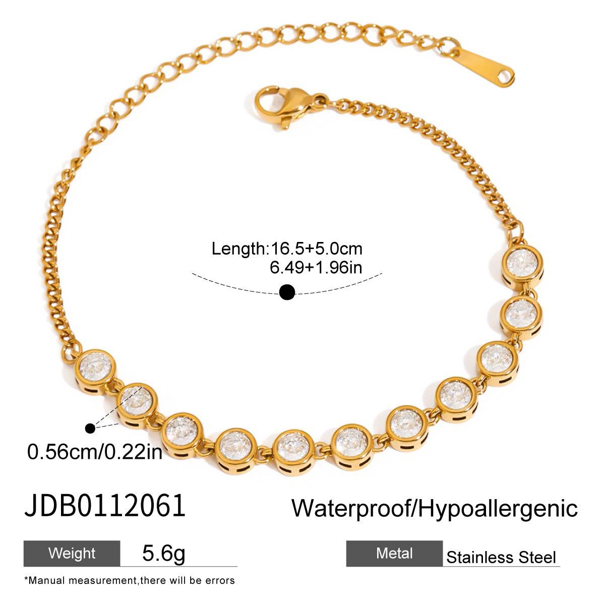 JYL TS Bracelet Zircon Beads Delicate Strand Enhances Luck & Feminine Charm JDB0112061 мерехтіння
JYL TS Bracelet Zircon Beads Delicate Strand Enhances Luck & Feminine Charm JDB0112061 мерехтіння