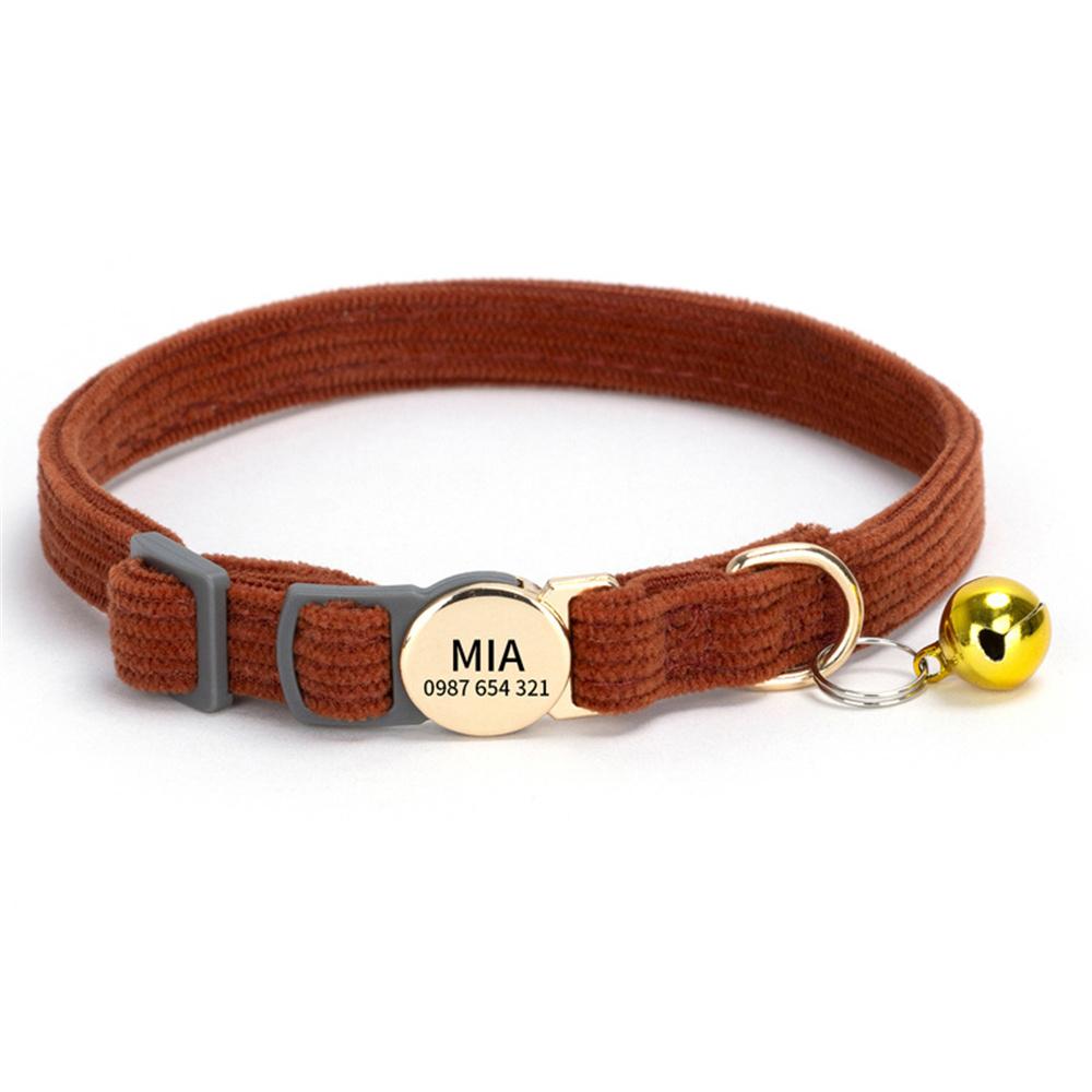 Personalized Engraved Cat Collar Adjustable Size Metal Buckle with Bell Custom Pet Name and Telephone Number бордовий
Personalized Engraved Cat Collar Adjustable Size Metal Buckle with Bell Custom Pet Name and Telephone Number бордовий