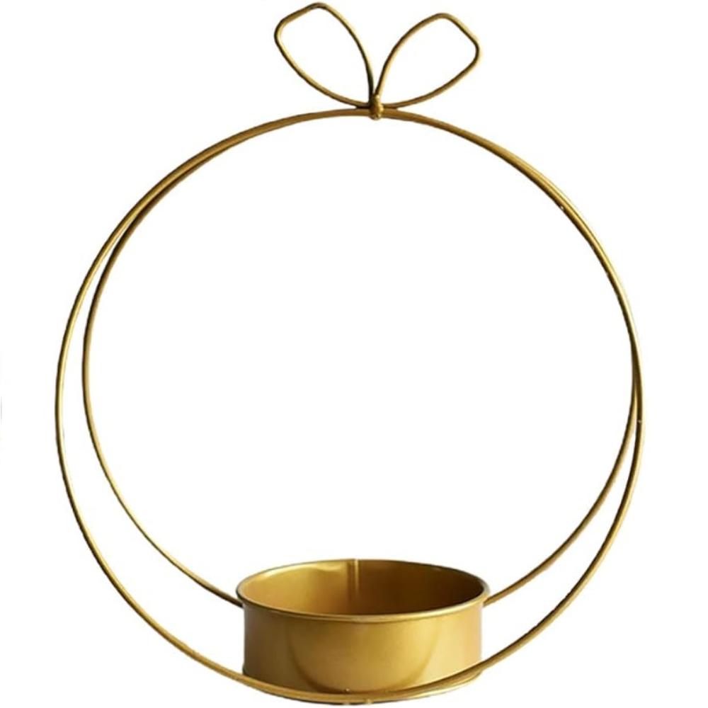 Венок в форме кольца, центральный элемент, подсвечник, центральный элемент, кованая корзина для цветов, флористическая художественная упаковочная коробка, венок в форме кольца, золотой подсвечник apple