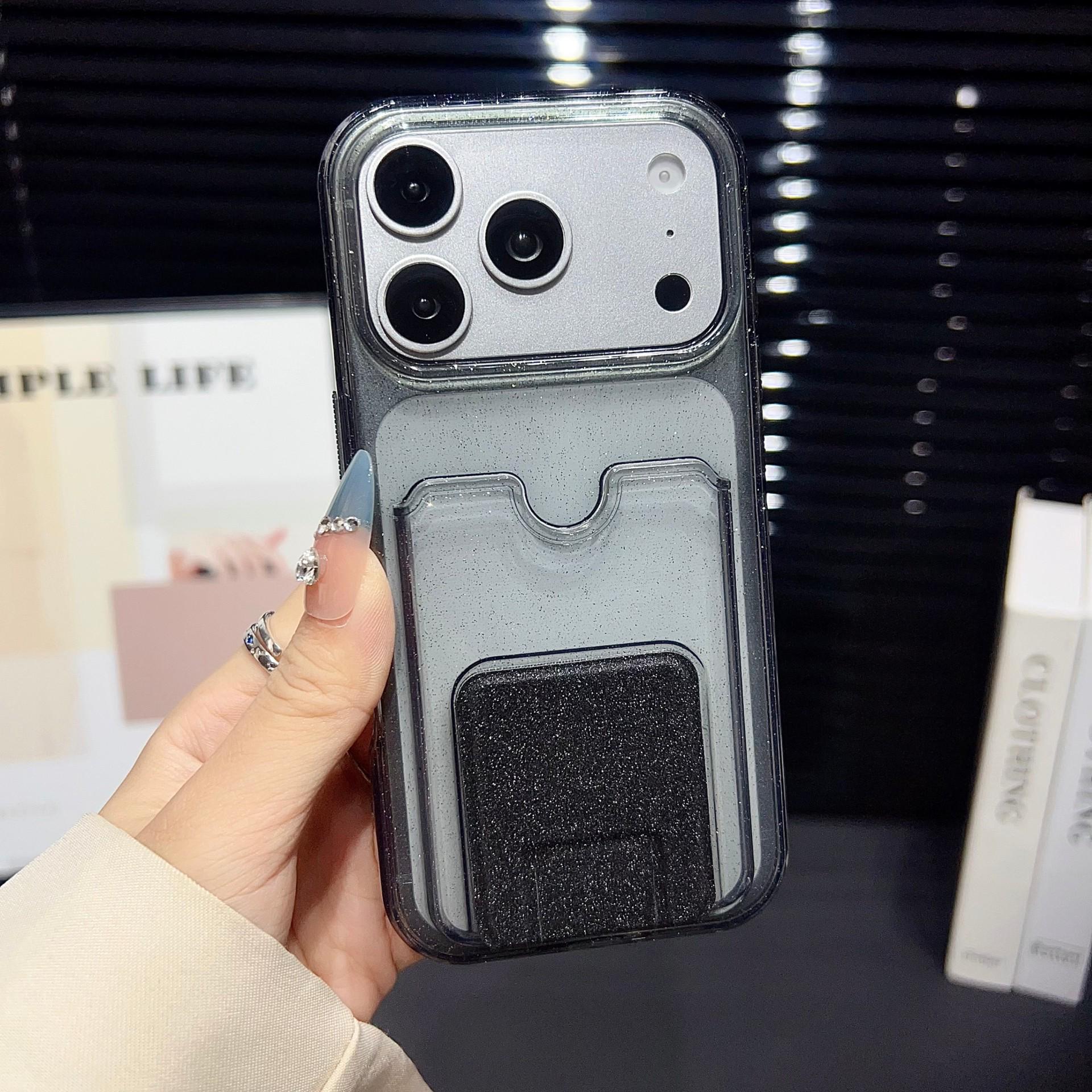 iPhone 17 Transparent Glitter TPU Case with Card Holder & Stand for Apple 16 Pro - Multifunctional Anti-Fall Soft Cover 14 Pro Max чёрный
iPhone 17 Transparent Glitter TPU Case with Card Holder & Stand for Apple 16 Pro - Multifunctional Anti-Fall Soft Cover 14 Pro Max чёрный