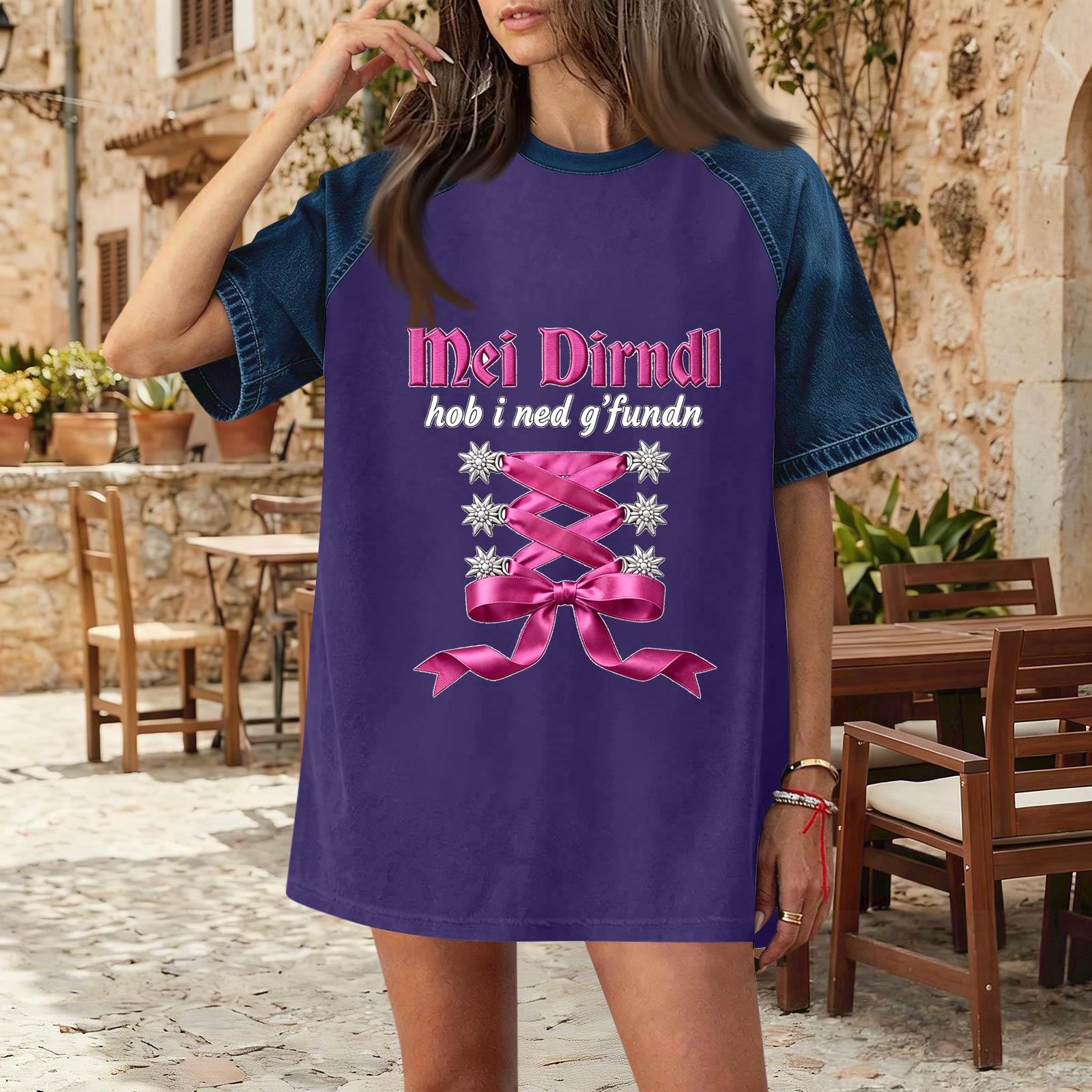 Casual Women Denim Patchwork Oktoberfest Print Top Comfortable Short Sleeve T Shirt Loose Fit Fashionable Design XXL фиолетовый
Casual Women Denim Patchwork Oktoberfest Print Top Comfortable Short Sleeve T Shirt Loose Fit Fashionable Design XXL фиолетовый