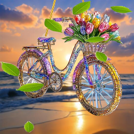 Hanging Decoration Lifelike Design Bicycle Ornament Shiny Sun Catcher Colorful Light Reflection Indoor Outdoor Decor B
Hanging Decoration Lifelike Design Bicycle Ornament Shiny Sun Catcher Colorful Light Reflection Indoor Outdoor Decor B