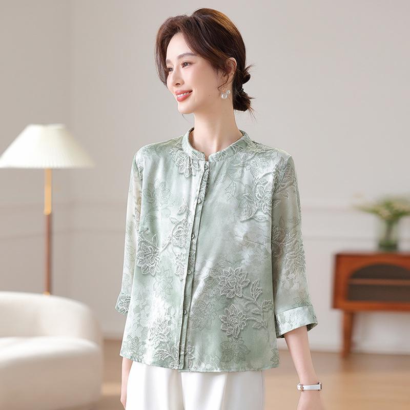 Elegant Printed 3/4 Sleeve Cardigan for Middle-Aged Women - 2026 Summer Collection 2XL (suggested for 95-115 jin) зелений
Elegant Printed 3/4 Sleeve Cardigan for Middle-Aged Women - 2026 Summer Collection 2XL (suggested for 95-115 jin) зелений