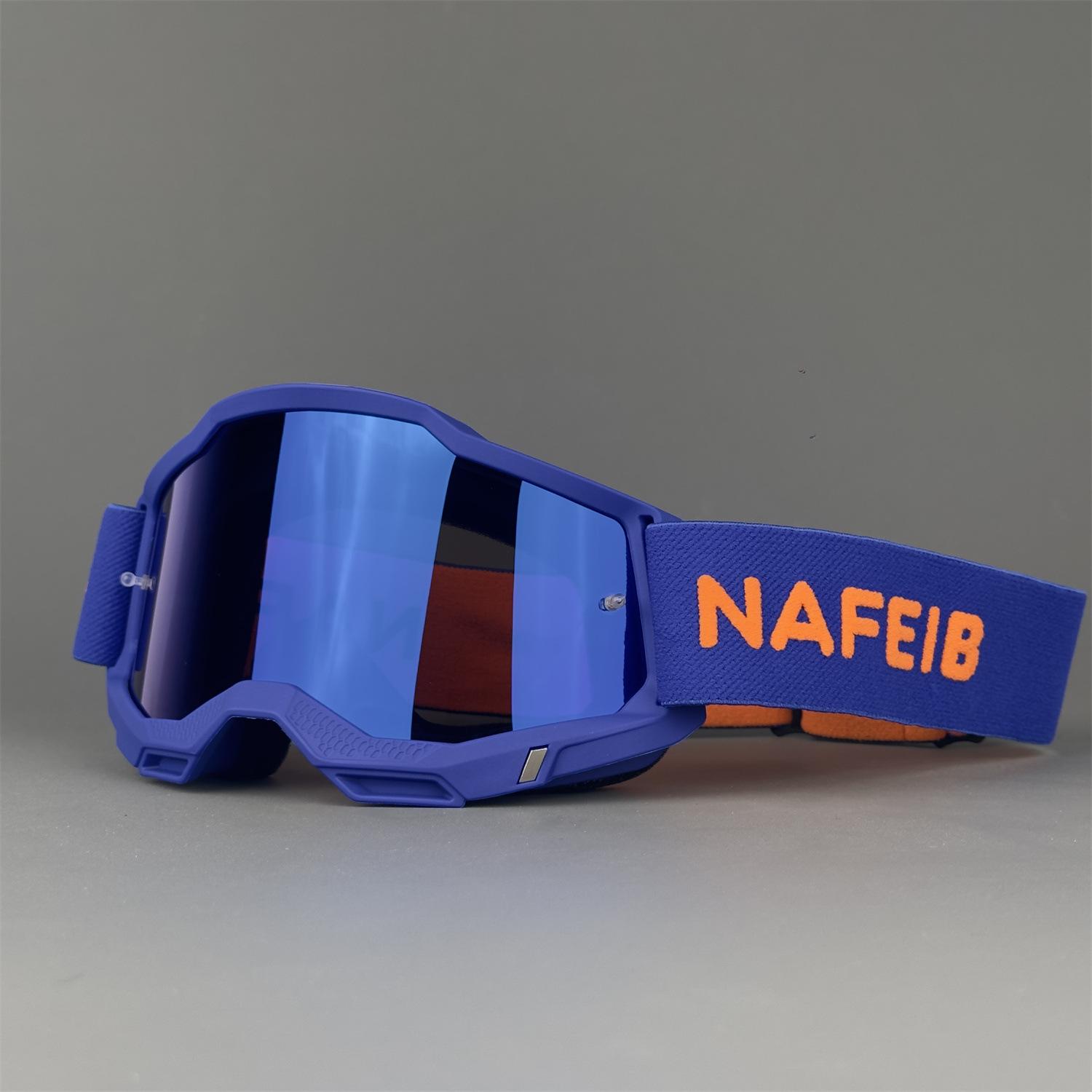 N4New windproof motorcycle goggles, cycling sports glasses for men and women, outdoor sports helmet, off-road goggles Blue Frame-Blue film
N4New windproof motorcycle goggles, cycling sports glasses for men and women, outdoor sports helmet, off-road goggles Blue Frame-Blue film
