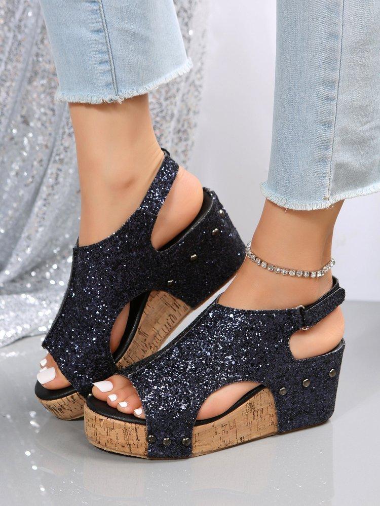 Summer new sequined sandals flat heel platform women s shoes 43 синій
Summer new sequined sandals flat heel platform women s shoes 43 синій
