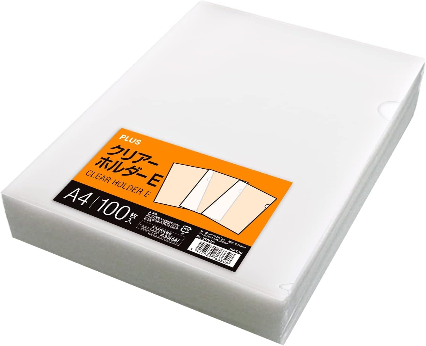 Plus Clear File Holder Clear E A4 100 листов Прозрачный 0,18 мм (Молочно-белый) FL-270HO 88-136
Plus Clear File Holder Clear E A4 100 листов Прозрачный 0,18 мм (Молочно-белый) FL-270HO 88-136